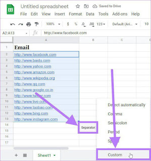 Cara Menggunakan Teks Split ke Kolom di Google Sheets