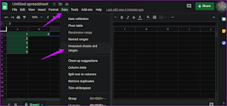 Cara Mengunci Sel dan Baris di Google Spreadsheet di Web