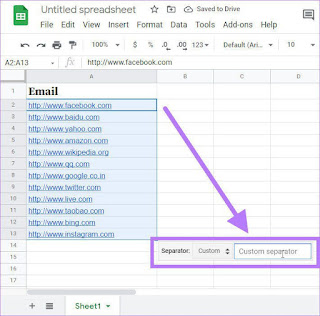 Cara Menggunakan Teks Split ke Kolom di Google Sheets