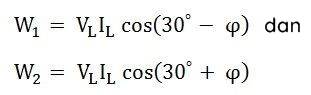 Metode Dua Wattmeter Kondisi Beban Seimbang