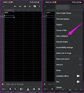 Cara Membuat, Mengedit dan Menghapus Daftar Drop-Down di Google Spreadsheet