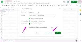 Cara Membuat, Mengedit dan Menghapus Daftar Drop-Down di Google Spreadsheet