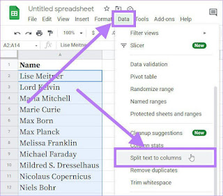 Cara Menggunakan Teks Split ke Kolom di Google Sheets