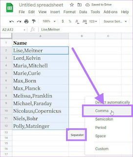 Cara Menggunakan Teks Split ke Kolom di Google Sheets