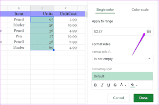 Panduan untuk Menggunakan Pemformatan Bersyarat di Google Spreadsheet