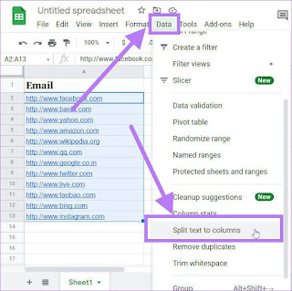 Cara Menggunakan Teks Split ke Kolom di Google Sheets