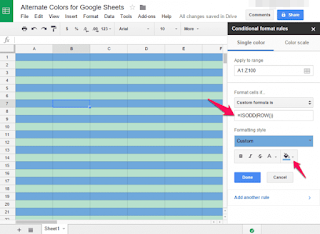 Cara Mewarnai Baris atau Kolom Alternatif di Google Sheets