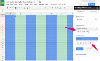 Cara Mewarnai Baris atau Kolom Alternatif di Google Sheets